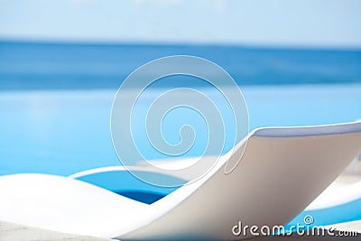 White long chair in the sky Stock Photo