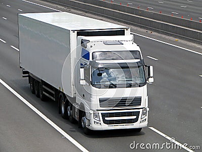 White lorry Stock Photo