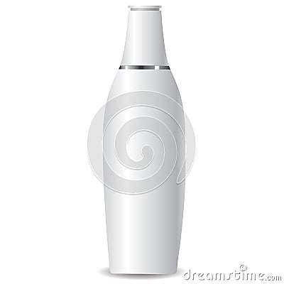 White lotion bottle Vector Illustration