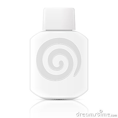 White lotion bottle template. Vector Illustration