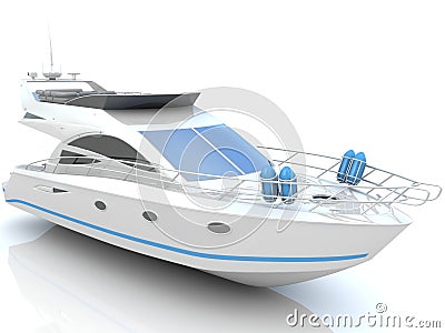 White luxury yacht Stock Photo