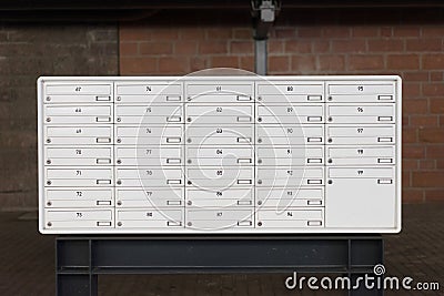 A white mailbox Stock Photo