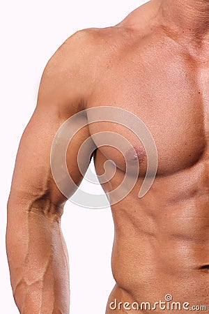 White male torso Stock Photo