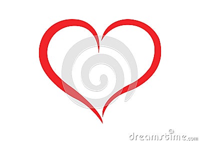 Abstract Icon heart shape outline. Vector illustration. Vector Illustration