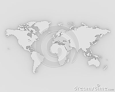 White map world Stock Photo