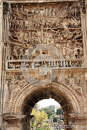 Arch of Septimus Severus Stock Photo