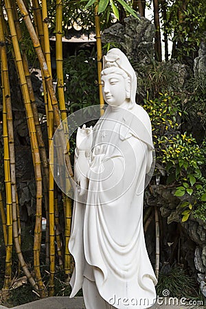 buddha Mercy Goddess, Guanyin Bodhisattva Stock Photo