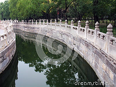 White marble guardrail Stock Photo