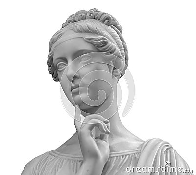 White marble head of young woman Stock Photo