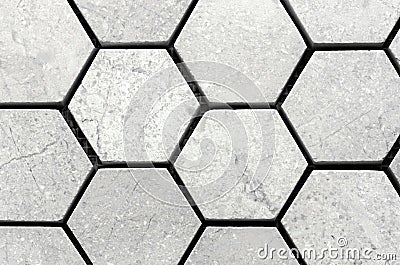 White marble from hexahedron Stock Photo