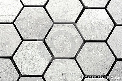 White marble from hexahedron Stock Photo