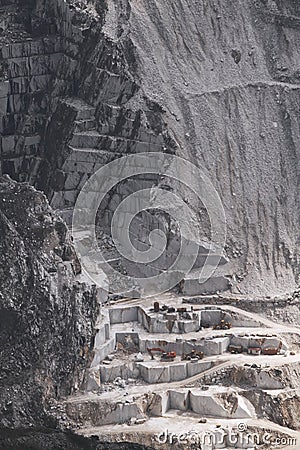 White marble quarry Stock Photo