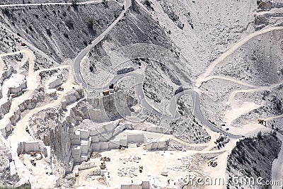 White marble quarry Stock Photo