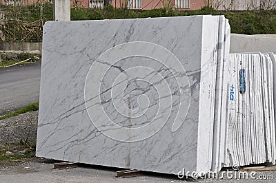 White marble slabs Stock Photo