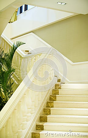 White marble stairs Stock Photo