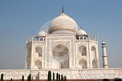 White marble Taj Mahal, India, Agra Stock Photo