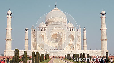 Taj Mahal mosque in Agra, India Editorial Stock Photo