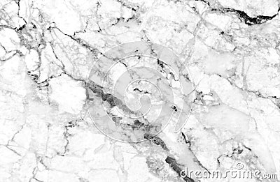 White marble texture with lots of bold contrasting veining Stock Photo