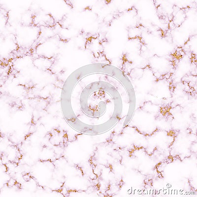 White marble texture with natural golden cracks and pastel pink texture for background or design art work. Cartoon Illustration