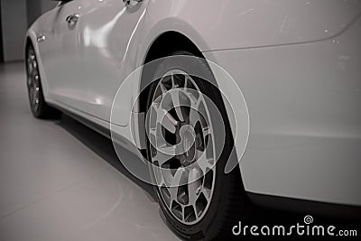 White Maserati Quattroporte Editorial Stock Photo