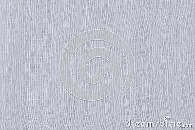 White medical bandage gauze texture, abstract textured background macro closeup, natural cotton linen fabric copy space light blue Stock Photo