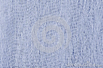 White medical bandage gauze texture, abstract textured background macro closeup, natural cotton linen fabric pattern, horizontal Stock Photo