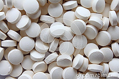 White medicine pills Stock Photo