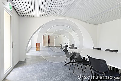 White meeting room. Nobody inside Stock Photo