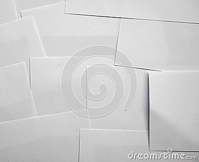 White memo note papers background Stock Photo
