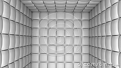 White mental hospital padded room. 3D-rendering. Stock Photo