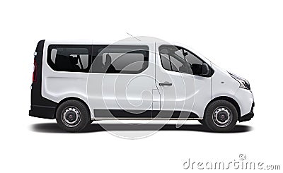 White mini bus Ford Tourneo Ecoblue isolated on white Stock Photo