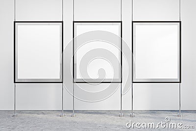 White minimalist frame poster gallery Stock Photo