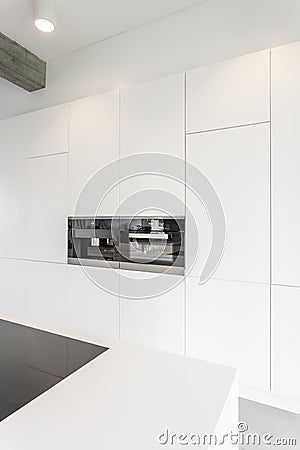 White minimalist kitchen Stock Photo