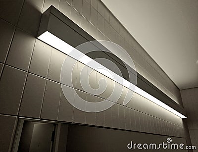 white mirror with a decorative tile facet that resembles a rectangular Stock Photo