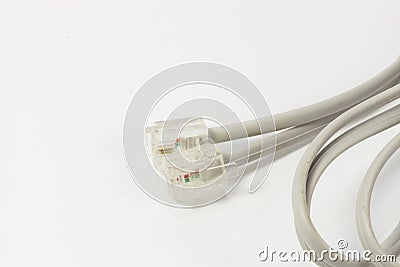 White Modem Cable. Stock Photo