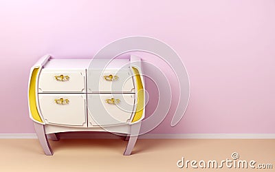 White modern commode Stock Photo