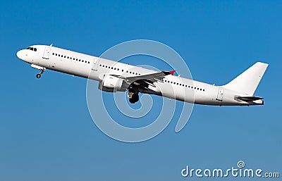 White modern passenger airplane Editorial Stock Photo