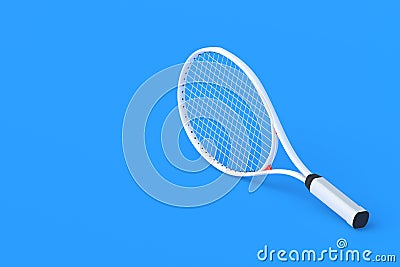 White modern tennis racquet. Sports equipments Stock Photo