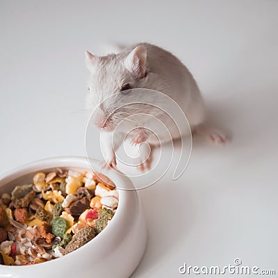 White mouse (rodent) Stock Photo