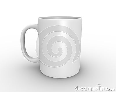 White mug Cartoon Illustration