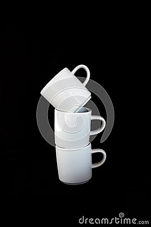 White mugs Stock Photo