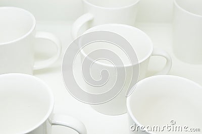 White mugs Stock Photo