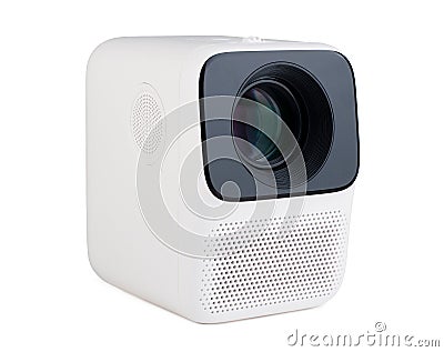 White multimedia home projector isolated Stock Photo