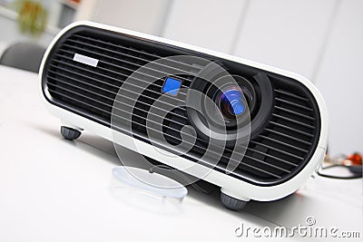 White multimedia projector Stock Photo