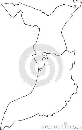 White municipalities map of BREMERHAVEN, GERMANY Vector Illustration