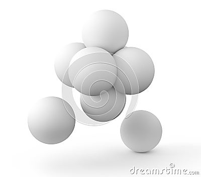 White Nano Particles Cartoon Illustration