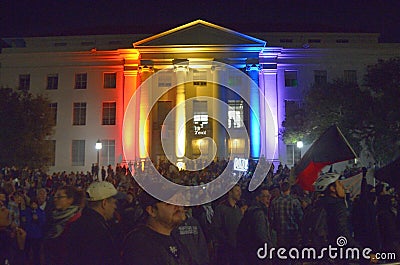 White Nationalist and Anti-Facist Groups Brawl In Downtown Berkeley California Editorial Stock Photo