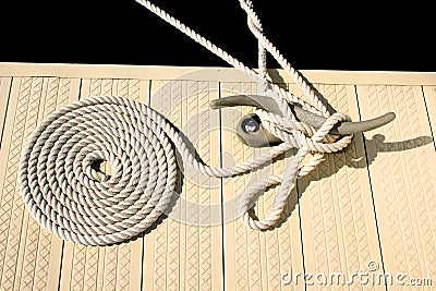 White nautical rope Stock Photo