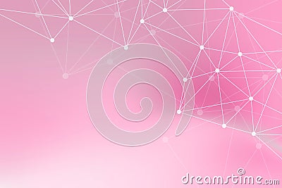 White network pattern on a taffy pink background Stock Photo