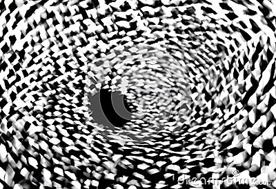 white noise tv panoramic view black static effect background glitch dark pixel monochrome gradient intro pack Stock Photo